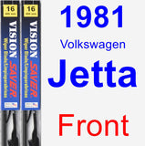 Front Wiper Blade Pack for 1981 Volkswagen Jetta - Vision Saver