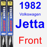 Front Wiper Blade Pack for 1982 Volkswagen Jetta - Vision Saver