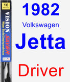 Driver Wiper Blade for 1982 Volkswagen Jetta - Vision Saver