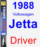 Driver Wiper Blade for 1988 Volkswagen Jetta - Vision Saver