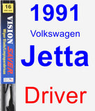 Driver Wiper Blade for 1991 Volkswagen Jetta - Vision Saver