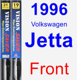 Front Wiper Blade Pack for 1996 Volkswagen Jetta - Vision Saver