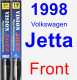 Front Wiper Blade Pack for 1998 Volkswagen Jetta - Vision Saver