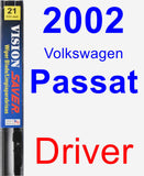 Driver Wiper Blade for 2002 Volkswagen Passat - Vision Saver