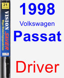 Driver Wiper Blade for 1998 Volkswagen Passat - Vision Saver