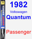 Passenger Wiper Blade for 1982 Volkswagen Quantum - Vision Saver
