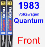 Front Wiper Blade Pack for 1983 Volkswagen Quantum - Vision Saver