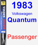 Passenger Wiper Blade for 1983 Volkswagen Quantum - Vision Saver