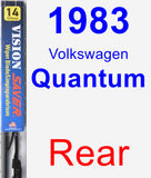 Rear Wiper Blade for 1983 Volkswagen Quantum - Vision Saver