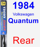 Rear Wiper Blade for 1984 Volkswagen Quantum - Vision Saver