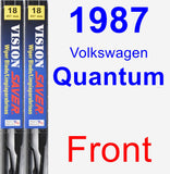 Front Wiper Blade Pack for 1987 Volkswagen Quantum - Vision Saver