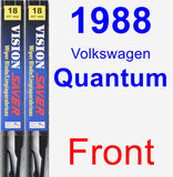 Front Wiper Blade Pack for 1988 Volkswagen Quantum - Vision Saver