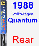 Rear Wiper Blade for 1988 Volkswagen Quantum - Vision Saver
