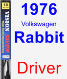 Driver Wiper Blade for 1976 Volkswagen Rabbit - Vision Saver