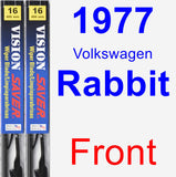 Front Wiper Blade Pack for 1977 Volkswagen Rabbit - Vision Saver