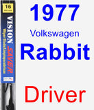 Driver Wiper Blade for 1977 Volkswagen Rabbit - Vision Saver