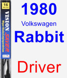 Driver Wiper Blade for 1980 Volkswagen Rabbit - Vision Saver