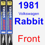 Front Wiper Blade Pack for 1981 Volkswagen Rabbit - Vision Saver