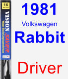 Driver Wiper Blade for 1981 Volkswagen Rabbit - Vision Saver