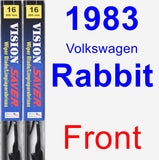 Front Wiper Blade Pack for 1983 Volkswagen Rabbit - Vision Saver