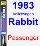 Passenger Wiper Blade for 1983 Volkswagen Rabbit - Vision Saver