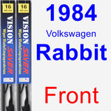 Front Wiper Blade Pack for 1984 Volkswagen Rabbit - Vision Saver