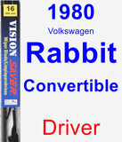 Driver Wiper Blade for 1980 Volkswagen Rabbit Convertible - Vision Saver