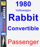 Passenger Wiper Blade for 1980 Volkswagen Rabbit Convertible - Vision Saver