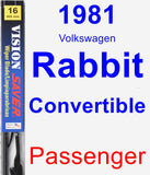 Passenger Wiper Blade for 1981 Volkswagen Rabbit Convertible - Vision Saver