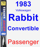 Passenger Wiper Blade for 1983 Volkswagen Rabbit Convertible - Vision Saver