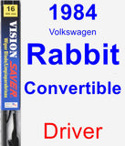 Driver Wiper Blade for 1984 Volkswagen Rabbit Convertible - Vision Saver