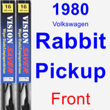 Front Wiper Blade Pack for 1980 Volkswagen Rabbit Pickup - Vision Saver