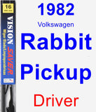 Driver Wiper Blade for 1982 Volkswagen Rabbit Pickup - Vision Saver