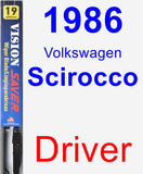 Driver Wiper Blade for 1986 Volkswagen Scirocco - Vision Saver