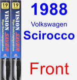 Front Wiper Blade Pack for 1988 Volkswagen Scirocco - Vision Saver