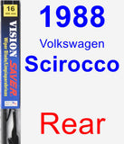 Rear Wiper Blade for 1988 Volkswagen Scirocco - Vision Saver