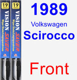 Front Wiper Blade Pack for 1989 Volkswagen Scirocco - Vision Saver