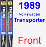 Front Wiper Blade Pack for 1989 Volkswagen Transporter - Vision Saver