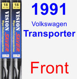 Front Wiper Blade Pack for 1991 Volkswagen Transporter - Vision Saver