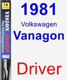 Driver Wiper Blade for 1981 Volkswagen Vanagon - Vision Saver