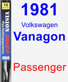 Passenger Wiper Blade for 1981 Volkswagen Vanagon - Vision Saver