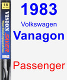 Passenger Wiper Blade for 1983 Volkswagen Vanagon - Vision Saver