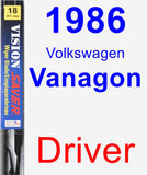 Driver Wiper Blade for 1986 Volkswagen Vanagon - Vision Saver