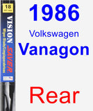 Rear Wiper Blade for 1986 Volkswagen Vanagon - Vision Saver