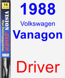 Driver Wiper Blade for 1988 Volkswagen Vanagon - Vision Saver