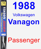 Passenger Wiper Blade for 1988 Volkswagen Vanagon - Vision Saver