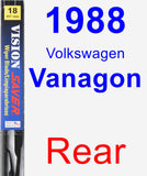 Rear Wiper Blade for 1988 Volkswagen Vanagon - Vision Saver