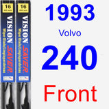 Front Wiper Blade Pack for 1993 Volvo 240 - Vision Saver