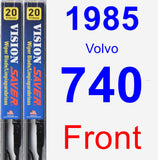 Front Wiper Blade Pack for 1985 Volvo 740 - Vision Saver