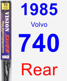 Rear Wiper Blade for 1985 Volvo 740 - Vision Saver